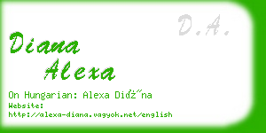 diana alexa business card